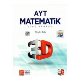 2022 AYT 3D Matematik Tamamı Video Çözümlü Soru Bankası - 3D Yayınları
