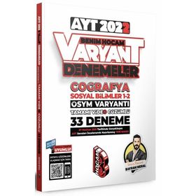 2022 AYT Coğrafya Tamamı Video Çözümlü 33 Deneme Sınavı