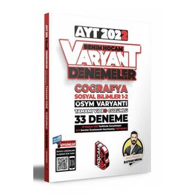 2022 AYT Coğrafya Tamamı Video Çözümlü 33 Deneme Sınavı
