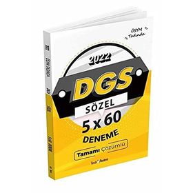 2022 DGS Sözel 5x60 Deneme Tamamı Çözümlü Tercih Akademi - Tercih Akademi Yayınları