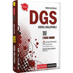2022 DGS Video Destekli Konu Anlatımlı - Tasarı Eğitim Yayınları