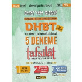 2022 DHBT Tafsilat Çözümlü 5 Deneme