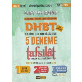 2022 DHBT Tafsilat Çözümlü 5 Deneme