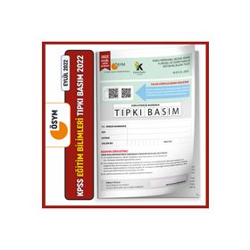2022 Eylül KPSS Eğitim Bilimleri ÖSYM Tıpkı Basım Çıkmış Soru Türkiye Geneli D. Çözümlü Kitapçığı