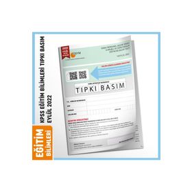2022 Eylül KPSS Eğitim Bilimleri ÖSYM Tıpkı Basım Çıkmış Soru Türkiye Geneli D. Çözümlü Kitapçığı