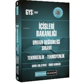 2022 İçişleri Bakanlığı Unvan Değişikliği Sınavı Teknikerlik - Teknisyenlik Konu Anlatımlı Soru Bankası
