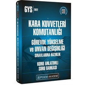 2022 Kara Kuvvetleri Komutanlığı Görevde Yükselme ve Unvan Değişikliği Konu Anlatımlı Soru Bankası - Pegem Yayınları