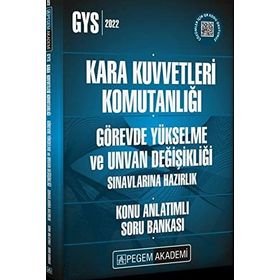 2022 Kara Kuvvetleri Komutanlığı Görevde Yükselme ve Unvan Değişikliği Konu Anlatımlı Soru Bankası - Pegem Yayınları