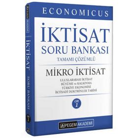 2022 KPSS A Grubu Economicus Mikro İktisat Tamamı Çözümlü Soru Bankası Cilt 1 Pegem Yayınları