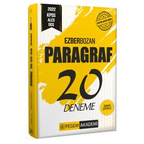 2022 KPSS ALES DGS Ezberbozan Paragraf 20 Deneme - Pegem Akademi Yayıncılık