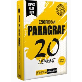 2022 KPSS ALES DGS Ezberbozan Paragraf 20 Deneme Pegem Yayınları