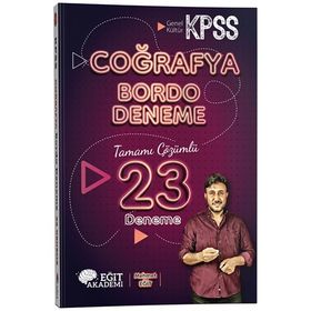 2022 KPSS Coğrafya Tamamı Çözümlü 23 Bordo Deneme Sınavı