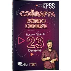 2022 KPSS Coğrafya Tamamı Çözümlü 23 Bordo Deneme Sınavı