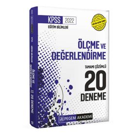 2022 KPSS Eğitim Bilimleri Ölçme ve Değerlendirme Tamamı Çözümlü 20 Deneme - Pegem Akademi Yayıncılık