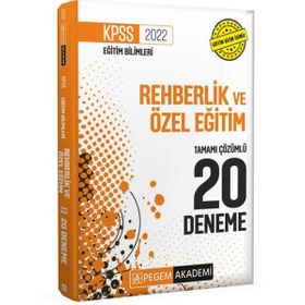 2022 KPSS Eğitim Bilimleri Rehberlik ve Özel Eğitim 20 Deneme - Pegem Akademi Yayıncılık