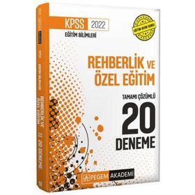 2022 KPSS Eğitim Bilimleri Rehberlik ve Özel Eğitim 20 Deneme - Pegem Akademi Yayıncılık