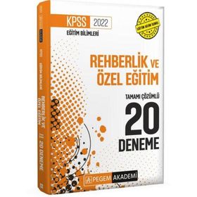 2022 KPSS Eğitim Bilimleri Rehberlik ve Özel Eğitim 20 Deneme - Pegem Akademi Yayıncılık
