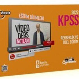 2022 KPSS Eğitim Bilimleri Rehberlik ve Özel Eğitim Video Ders Notu
