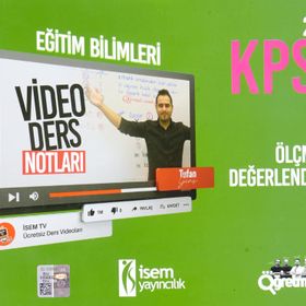 2022 KPSS Eğitim Bilimleri Video Ölçme ve Değerlendirme Video Ders Notu - İsem Yayınları