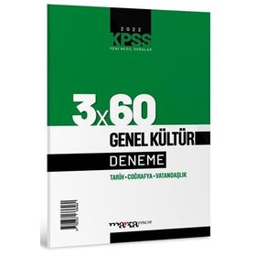 2022 KPSS Genel Kültür 3x60 Deneme Sınavı Marka Yayınları