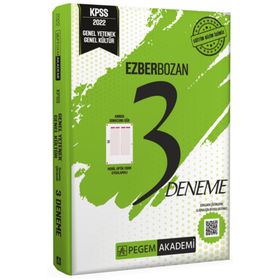2022 KPSS Genel Kültür Genel Yetenek Ezberbozan 3 Deneme - Pegem Akademi Yayıncılık