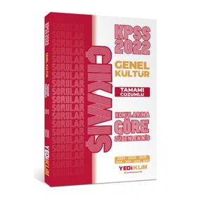 2022 KPSS Genel Kültür Konularına Göre Tamamı Çözümlü Çıkmış Sorular Yediiklim Yayınları