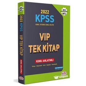 2022 KPSS Genel Yetenek - Genel Kültür VIP Tek Kitap Konu Anlatımlı
