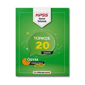 2022 KPSS GY Türkçe Tamamı Çözümlü 20 Deneme - Dijital Hoca Akademi Yayın