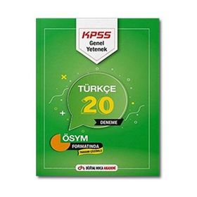2022 KPSS GY Türkçe Tamamı Çözümlü 20 Deneme - Dijital Hoca Akademi Yayın
