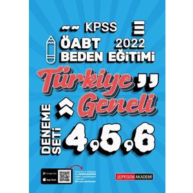 2022 KPSS ÖABT Beden Eğitimi Türkiye Geneli 4-5-6 3'lü Deneme - Pegem Akademi Yayıncılık