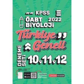 2022 Kpss ÖABT Biyoloji 10-11-12 Türkiye Geneli 3'lü Deneme - Pegem Akademi Yayıncılık