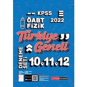 2022 KPSS ÖABT Fizik 10-11-12 Pegem Akademi Yayıncılık