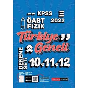 2022 KPSS ÖABT Fizik 10-11-12 Pegem Akademi Yayıncılık