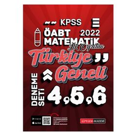 2022 KPSS ÖABT İlköğretim Matematik 4-5-6 3'lü Deneme - Pegem Akademi Yayıncılık