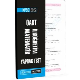 2022 KPSS ÖABT İlköğretim Matematik Yaprak Test - Pegem Akademi Yayıncılık