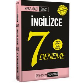 2022 Kpss Öabt İngilizce Tamamı Çözümlü 7 Deneme - Pegem Akademi Yayıncılık