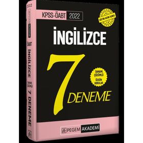 2022 Kpss Öabt İngilizce Tamamı Çözümlü 7 Deneme - Pegem Akademi Yayıncılık