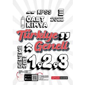 2022 KPSS ÖABT Kimya 1-2-3 3'lü Deneme - Pegem Akademi Yayıncılık