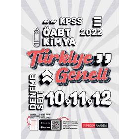 2022 KPSS ÖABT Kimya 10-11-12 Pegem Akademi Yayıncılık