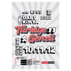 2022 KPSS ÖABT Kimya 10-11-12 Pegem Akademi Yayıncılık