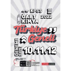2022 KPSS ÖABT Kimya 10-11-12 Pegem Akademi Yayıncılık
