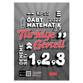 2022 KPSS ÖABT Lise Matematik 1-2-3 3'lü Deneme - Pegem Akademi Yayıncılık