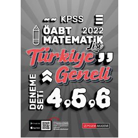 2022 KPSS ÖABT Lise Matematik 4-5-6 3'lü Deneme - Pegem Akademi Yayıncılık