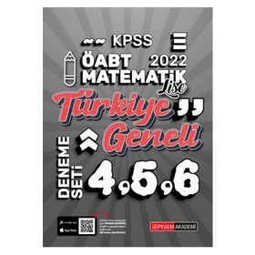 2022 KPSS ÖABT Lise Matematik 4-5-6 3'lü Deneme - Pegem Akademi Yayıncılık