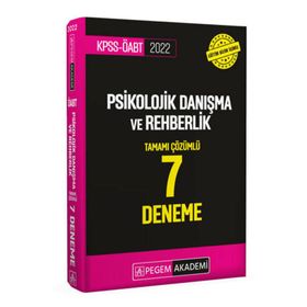 2022 KPSS ÖABT Psikolojik Danışma ve Rehberlik 7 Deneme - Pegem Akademi Yayıncılık