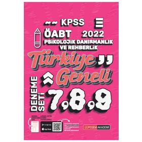 2022 KPSS ÖABT Psikolojik Danışma ve Rehberlik 7 Deneme - Pegem Akademi Yayıncılık
