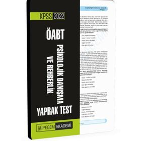 2022 KPSS ÖABT Psikolojik Danışma ve Rehberlik Yaprak Test - Pegem Akademi Yayıncılık