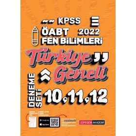 2022 Kpss ÖATB Fen Bilimleri 10-11-12 Türkiye Geneli 3'lü Deneme - Pegem Akademi Yayıncılık