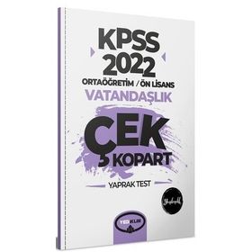 2022 KPSS Ortaöğretim Ön Lisans Genel Kültür Vatandaşlık Çek Kopart Yaprak Test