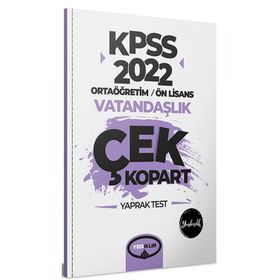 2022 KPSS Ortaöğretim Ön Lisans Genel Kültür Vatandaşlık Çek Kopart Yaprak Test